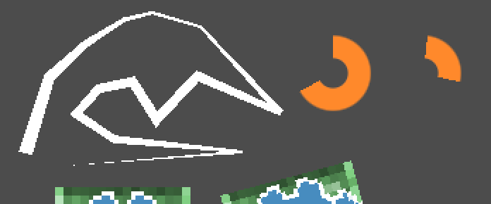 图像缩放 2 倍并进行近邻滤波，使混叠现象更加明显。