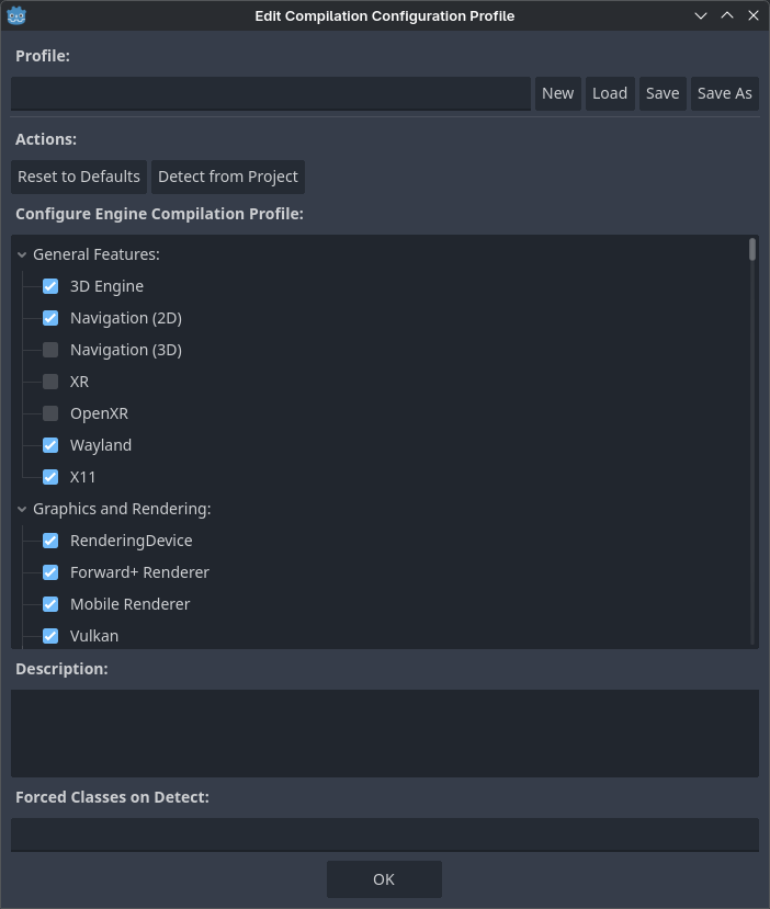 使用功能检测后更新的功能列表（以 3D 平台游戏演示项目为例）