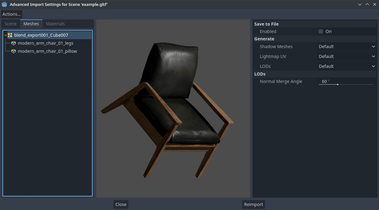 高级导入设置对话框（网格选项卡）