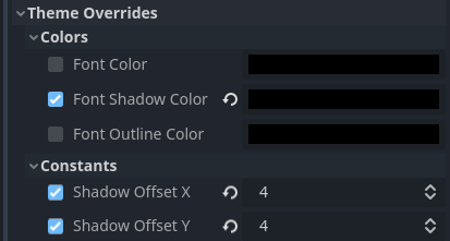 在 Label 节点中配置字体阴影