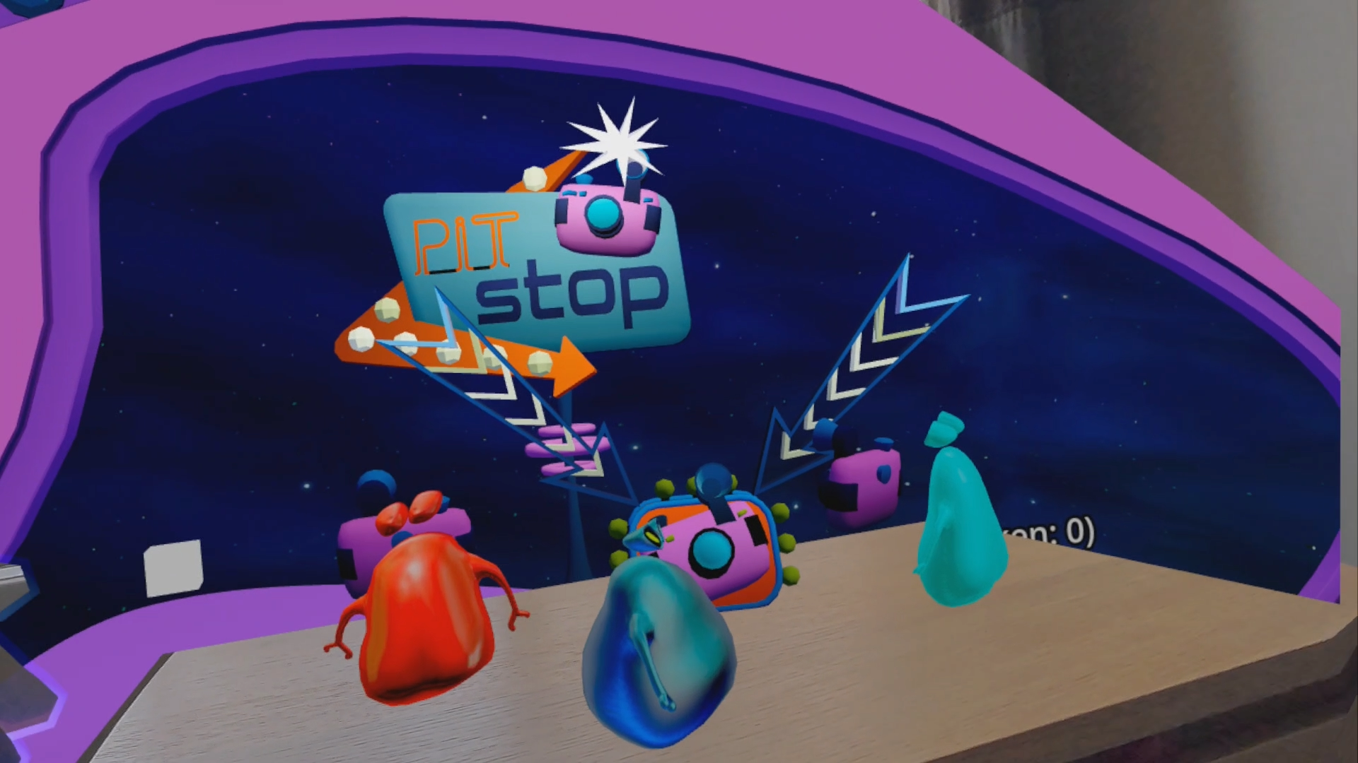 Image showing shadow to opacity being used to show the user's desk.